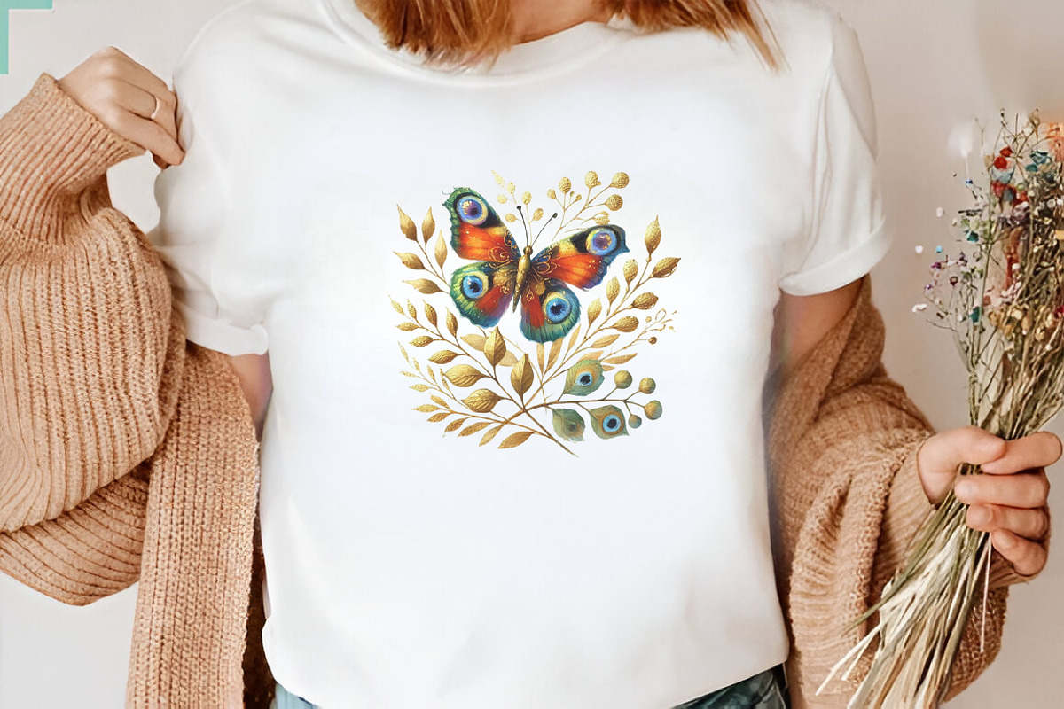 Peacock Butterfly Clipart, an Illustration by DreamArtGraphic (Photo 3 of 5)