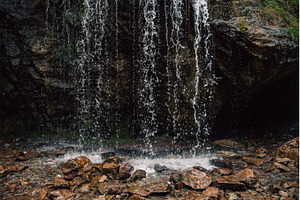 Small Waterfall Cascading Over Rocky, a Nature Photo by Jan Jack Russo Media