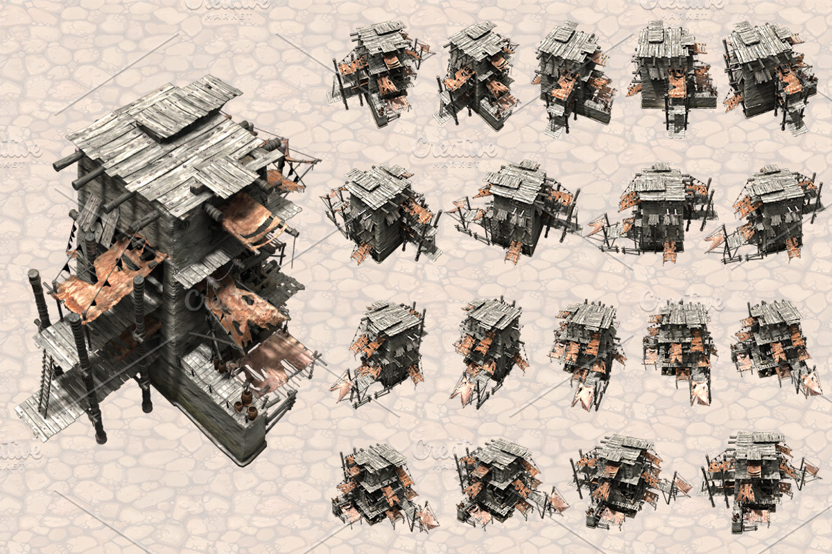 Isometric Ancient City Pack, an Object Graphic by Beatheart Creative Studio (Photo 19 of 77)