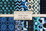 Blue and Black Geometric Backgrounds, a Texture Illustration by DreamPrint404 (Thumbnail 1 of 3)