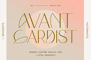 Avantgardist Modern Ligature Font, a Sans Serif Font by Laras Wonderland (Thumbnail 1 of 18)