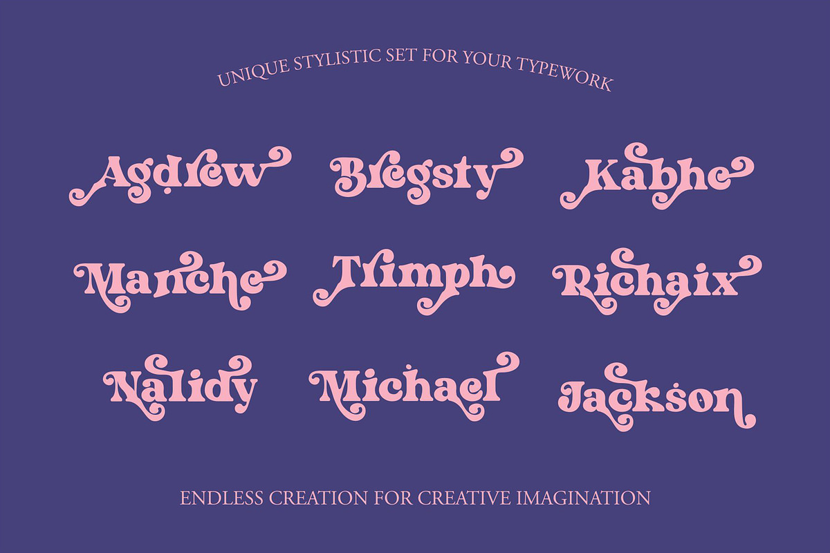 NCL Kerih Moady - Retro Groovy, a Serif Font by Enxyclo Studio (Photo 3 of 15)