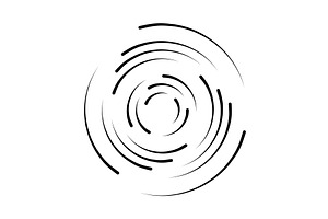 Halftone speed lines circle, an Illustration by Things for designers