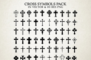 Cross Symbols Vector Pack, a Decorative Illustration by Seaquint