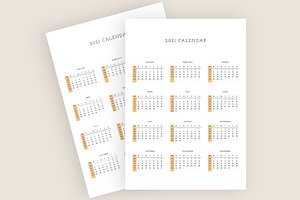 Canva 2021 Calendar Template