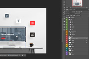 Floating Icons Web Mockup, a Device Mockup by RSplaneta (Thumbnail 2 of 2)