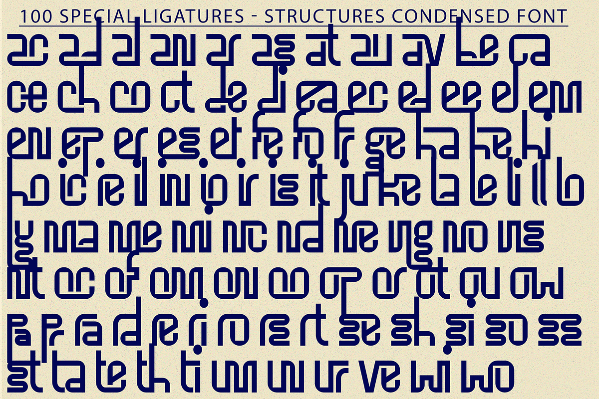 Structures Condensed Font, a Sans Serif Font by 177Studio