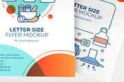 US Letter Size Flyer Mockup, an Advertising Mockup by Illusiongraphic (Thumbnail 19 of 25)