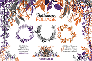 Halloween Wreath & Leaf Set, an Illustration by Kelly Jane Creative (Thumbnail 1 of 5)
