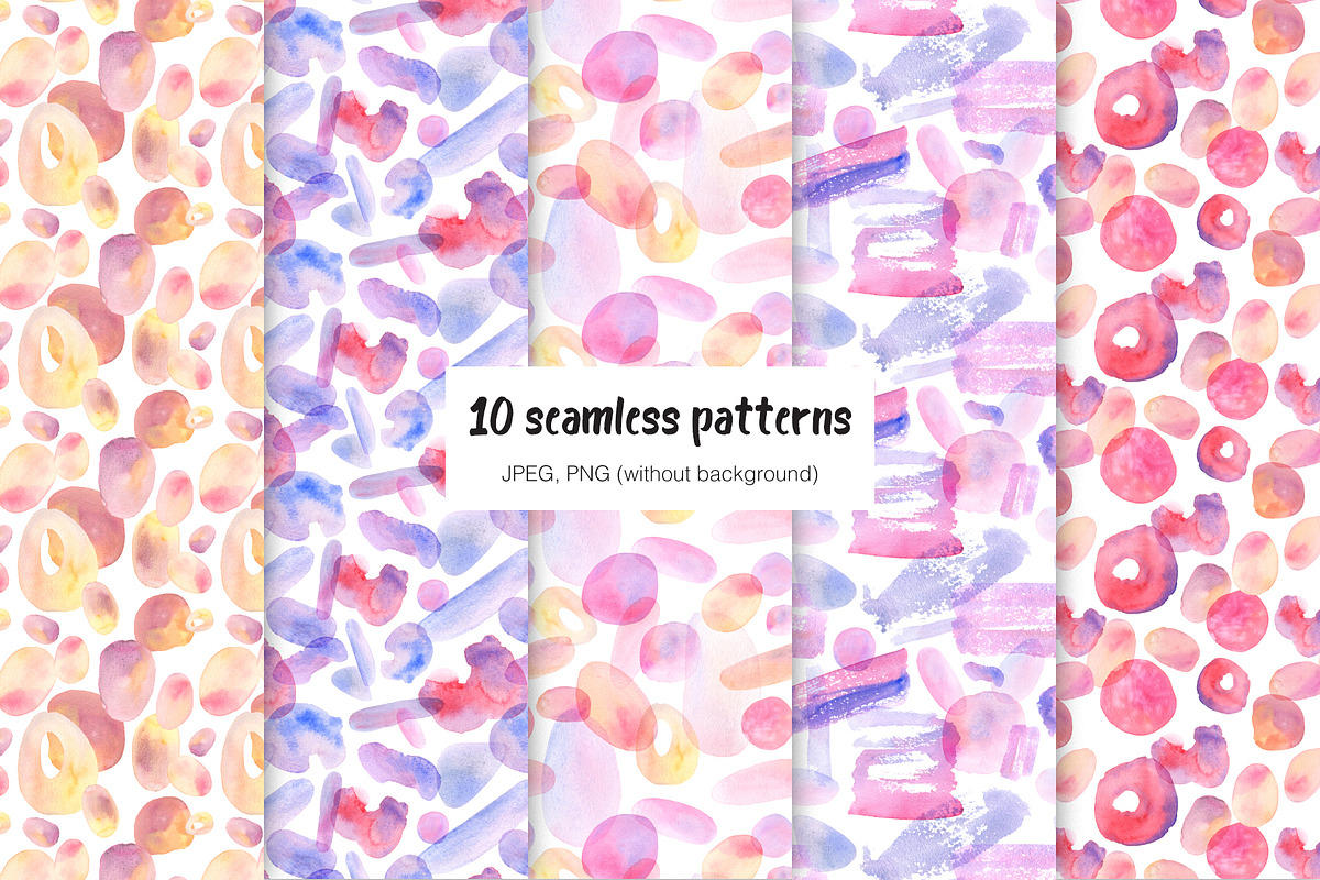 Watercolor Abstract Collection, a Decorative Illustration by Olga Alexeenko (Photo 6 of 8)