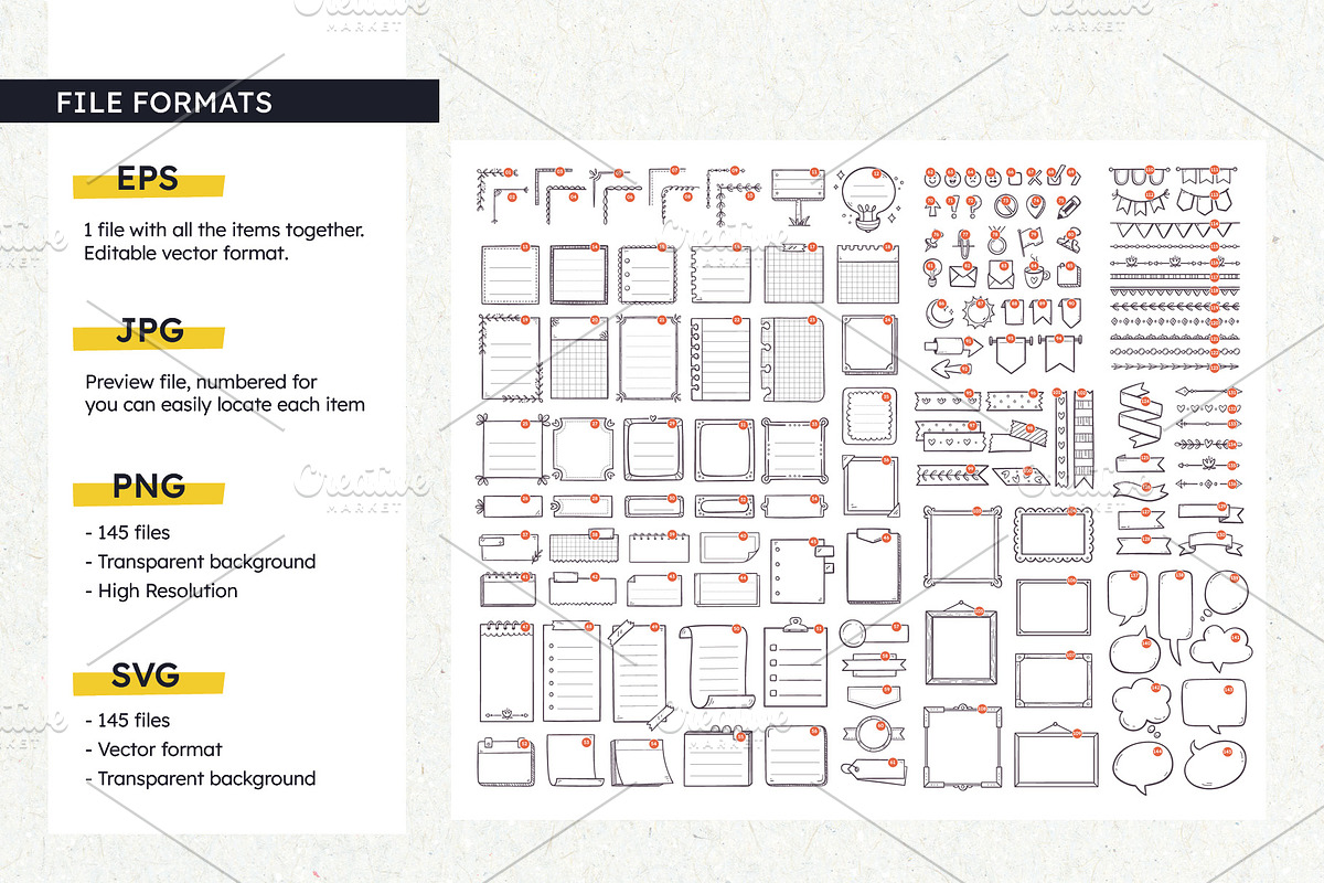 Doodle Planner Resources, a Decorative Illustration by insemar (Photo 6 of 7)