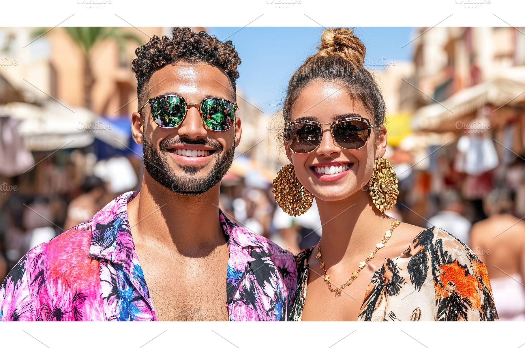 Young diverse couple enjoying a, a Person Photo by Lermont51