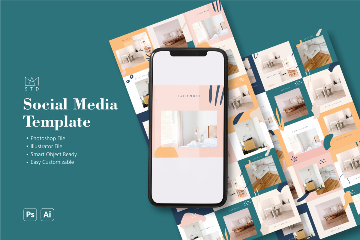 Social Media Template Vol 1, a Social Media Template by AM studio (Photo 1 of 2)