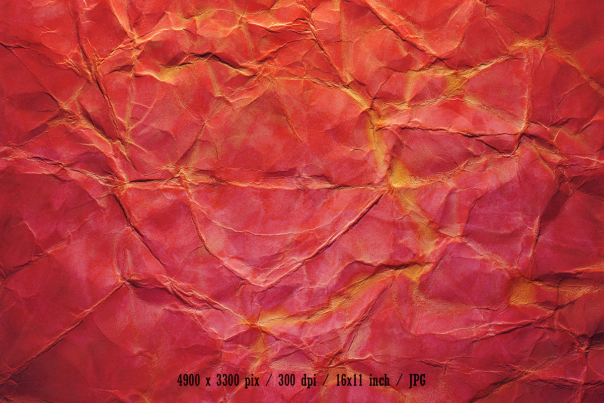 Red Crushed Paper Textures, a Texture Graphic by graphic7 (Photo 6 of 21)