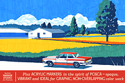 VVDS Realistic Marker Studio, a Brush Add-On by Vintage Voyage Supply (Thumbnail 7 of 10)