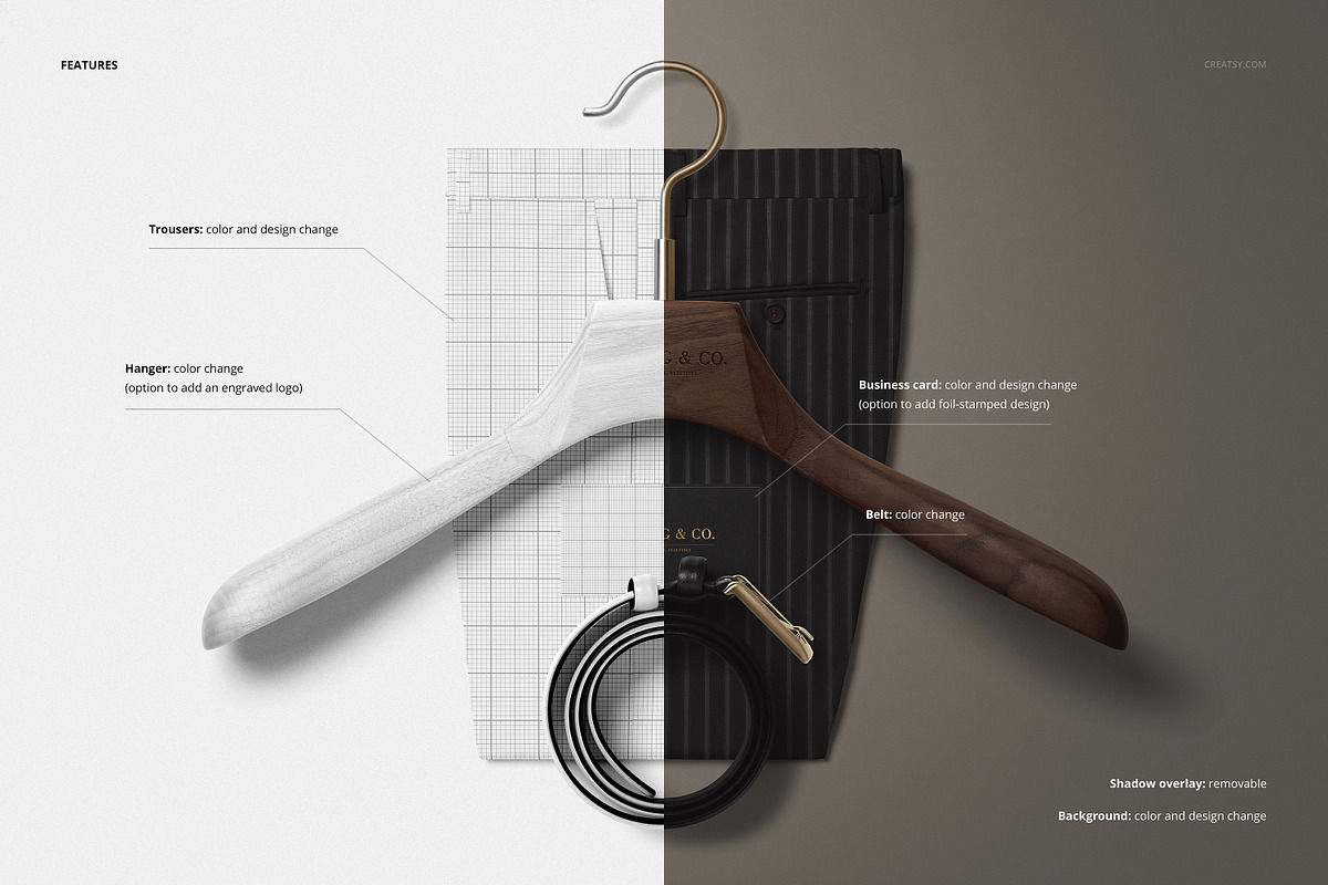 Men’s Fashion Business Card Mockup, a Bottom Mockup by Creatsy (Photo 3 of 5)