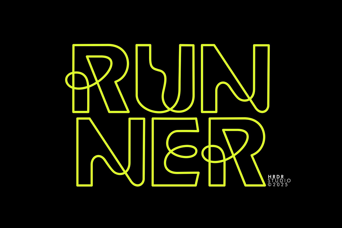 Runner, a Sans Serif Font by HRDR (Photo 1 of 12)