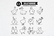 Silly Goose Wedding Doodles Bundle, an Animal Illustration by Guavanaboy (Thumbnail 1 of 3)