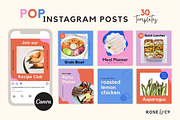 POP Canva Instagram Kit, a Social Media Template by Rose & Co. (Thumbnail 1 of 9)