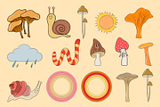 Fall Retro Clipart - Vector, a Decorative Illustration by Alina Sh (Thumbnail 5 of 10)