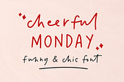 Cheerful Monday Handwritten Font, a Script Font by RedyStudio (Thumbnail 1 of 17)
