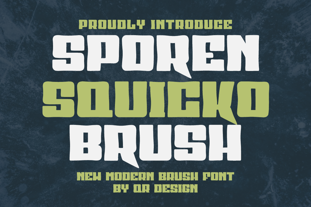 Sporen Squicko Brush, a Handwritten Font by QR Design Studio (Photo 1 of 8)