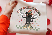 Stay Spooky My Friends Black Cat PNG, a Seasonal Illustration by CrexoraLab (Thumbnail 2 of 4)