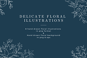 Flower drawings, an Illustration by Just Like White Creative (Thumbnail 1 of 5)