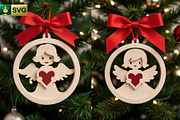 Angel Ornament 3D Layered SVG Cut, an Object Graphic by pixaroma (Thumbnail 4 of 10)