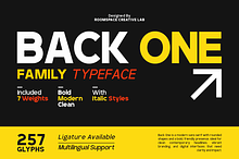BackOne – A Bold Modern Sans Font