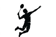 60 Badminton Player Smash Silhouette, a Person Illustration by Amazin_art (Thumbnail 12 of 42)