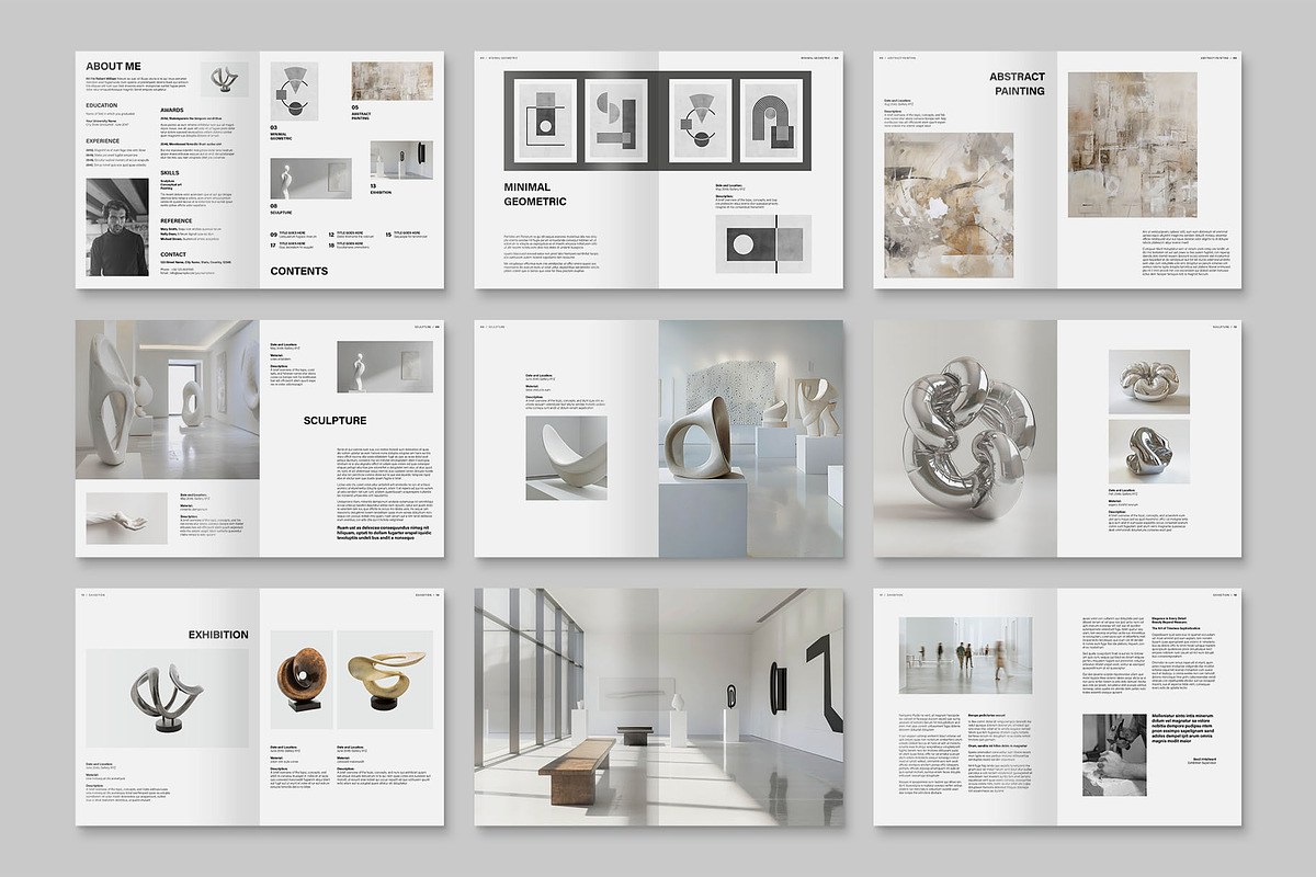 Minimalist Art Portfolio Template, a Brochure Template by BrandPacks (Photo 5 of 7)