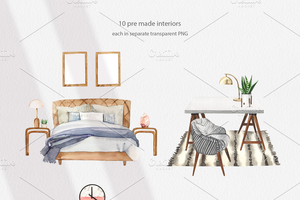 Home Living Furniture collection, a Decorative Illustration by Volha Studio (Photo 2 of 8)