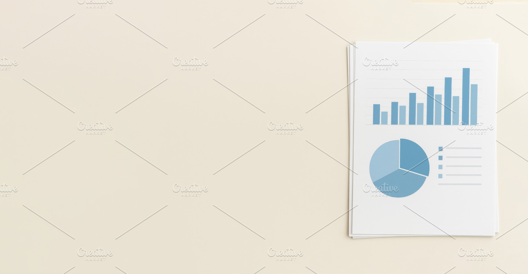 Business concept with graph and chart on paper, banner backgroun, a Photo by Dvoevnore photos