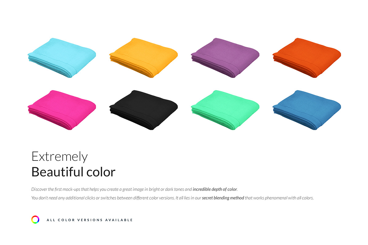 Gym Towel 4x Mock-ups, a Print Template by Mocca Mockups Store (Photo 4 of 5)