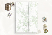 Sage Rose Toile Printable Vellum, a Stationery Template by SilverJoyAtelier (Thumbnail 2 of 3)