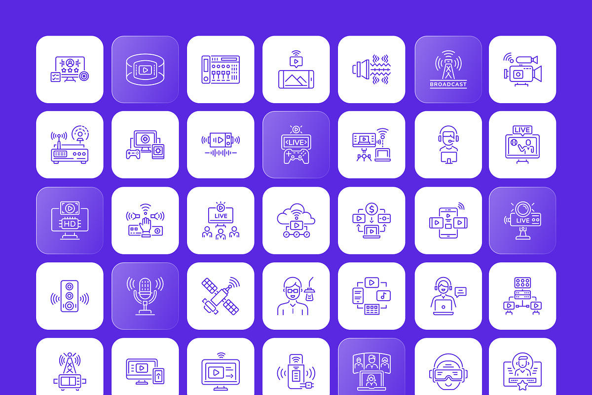 Streaming Art Icon Set, an Outline Icon by Prosymbols (Photo 7 of 7)