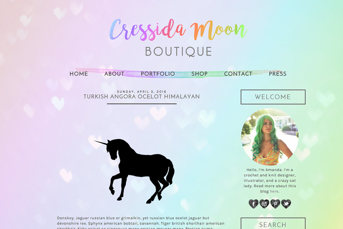 Cressida Moon Blogger Template, a Websites & App Template by Minty Fox Designs  (Photo 1 of 2)