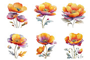 Whimsical spring poppy flowers Png, an Illustration by SinaCreation (Thumbnail 5 of 11)