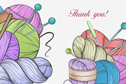 Knitting Clipart Collection, an Illustration by CaraulanStore (Thumbnail 5 of 5)