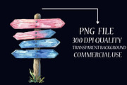 Summer Pink & Blue Coastal Clipart, an Illustration by Libby Wishes (Thumbnail 6 of 7)