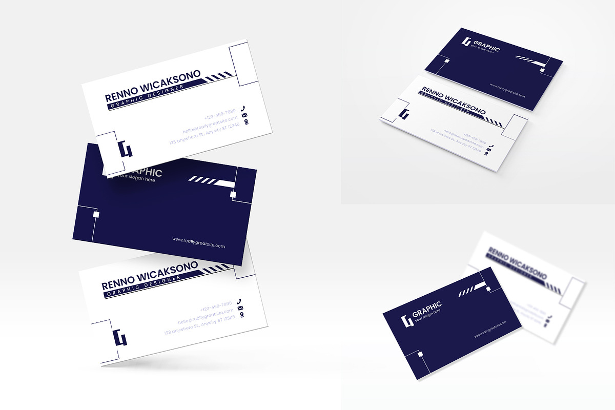 Minimalist Tech-Style Business Card, a Business Card Template by Artnivora.Std