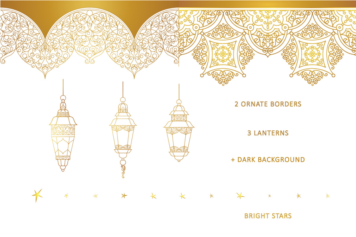 Kit Of Ramadan Greetings Elements., a Decorative Illustration by O'Gold! (Photo 4 of 5)