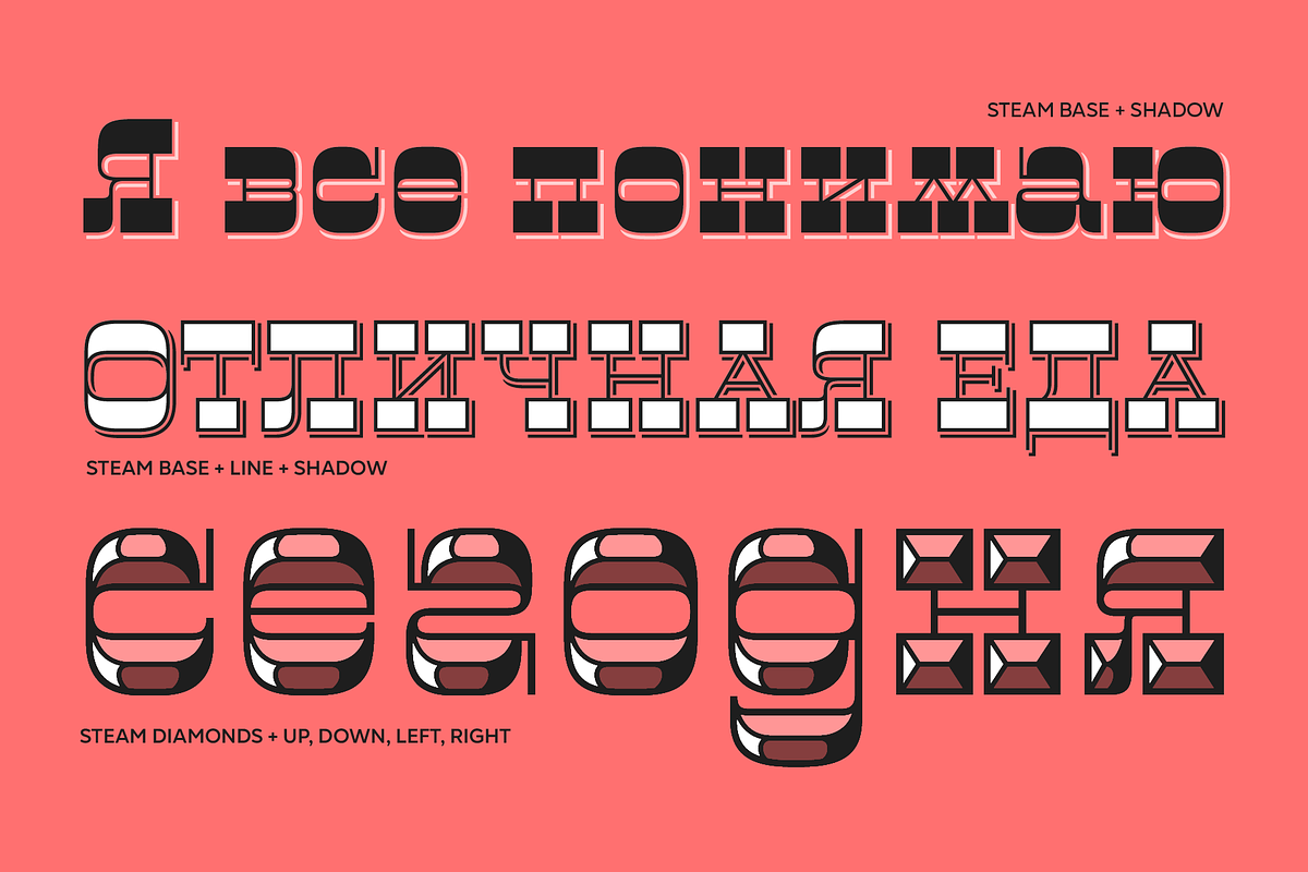 Steam Display Typeface