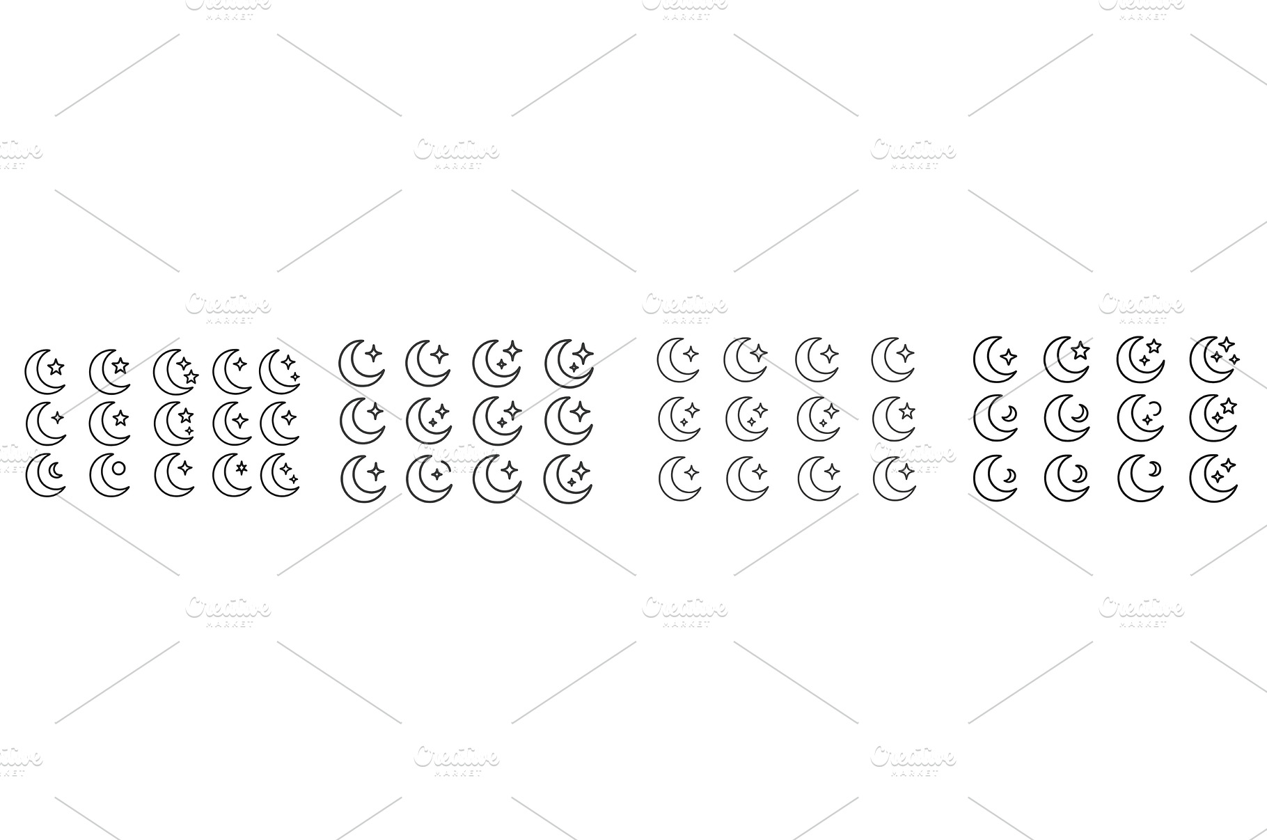 Creative pattern of crescent moons, an Arts & Entertainment Photo by ZinetroN