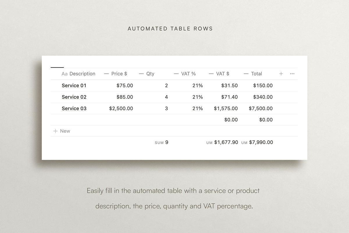 Notion Invoice Templates, a Presentation Template by Ruben Stom (Photo 3 of 4)