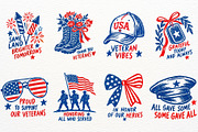 Veterans Day Clipart USA Patriotic, a Seasonal Illustration by SugarCloudStudioArt (Thumbnail 3 of 4)