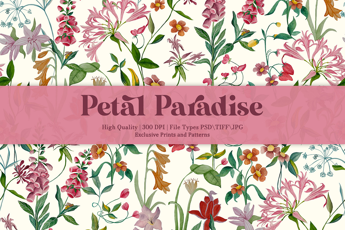 Petal Paradise Prints & Patterns, a Pattern Graphic by GND ART STUDIO (Photo 1 of 8)
