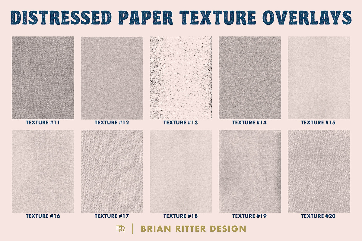 Distressed Paper Texture Overlays, a Texture Graphic by Brian Ritter Design (Photo 8 of 14)