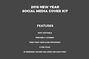 2018 New Year Social Media Cover Kit, a Social Media Template by akram (Thumbnail 2 of 6)